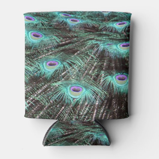 Hübsches Peacock Feathers Foto Dosenkühler (Vorderseite)