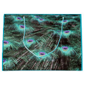 Hübsches Peacock Feathers Foto Große Geschenktüte (Vorderseite)