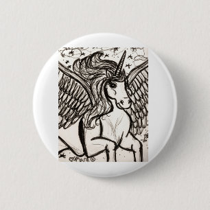 Hübsches Pegacorn Button