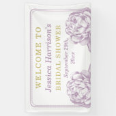 Hübsches Peony-Brautparty aus lila Gold Banner (Vertikal)