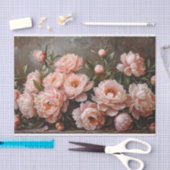 Hübsches Peony Painting Blush Pink Decoupage Seidenpapier (Handwerk)