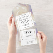 Hübsches Perl Lila Aqua All In One Einladung (Abreißen)