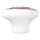 Hübsches Perlmuttpearl Clamshell Pink Monogramm Keramikknauf (Seitenansicht)