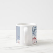 Hübsches personalisiertes Blumengeschenk Espressotasse (Rückseite)