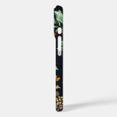 Hübsches Personalisiertes dunkles Floral Butterfly Case-Mate iPhone Hülle (Rückseite / Links)