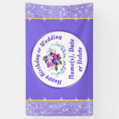 Hübsches Personalisiertes, florales Happy Birthday Banner (Vertikal)