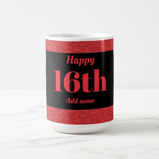 Hübsches personalisiertes Geburtstagsgeschenk 16. Kaffeetasse (Mittel)