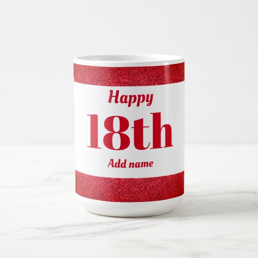 Hübsches personalisiertes Geburtstagsgeschenk 18. Kaffeetasse (Mittel)