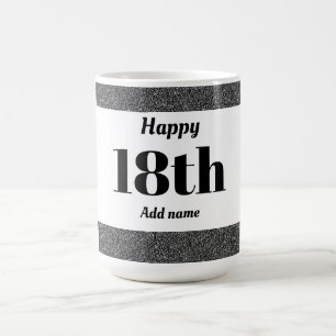 Hübsches personalisiertes Geburtstagsgeschenk 18. Kaffeetasse