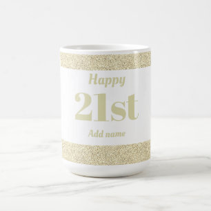 Hübsches personalisiertes Geburtstagsgeschenk 21. Kaffeetasse