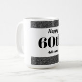 Hübsches personalisiertes Geburtstagsgeschenk 60. Kaffeetasse (Vorderseite Links)