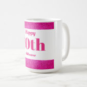 Hübsches personalisiertes Geburtstagsgeschenk 70. Kaffeetasse (VorderseiteRechts)