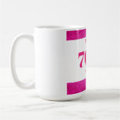 Hübsches personalisiertes Geburtstagsgeschenk 70. Kaffeetasse (Links)