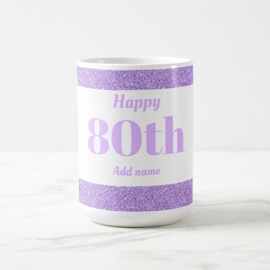 Hübsches personalisiertes Geburtstagsgeschenk 80. Kaffeetasse (Mittel)