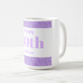 Hübsches personalisiertes Geburtstagsgeschenk 80. Kaffeetasse (VorderseiteRechts)