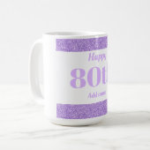 Hübsches personalisiertes Geburtstagsgeschenk 80. Kaffeetasse (Vorderseite Links)