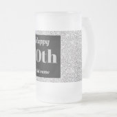 Hübsches personalisiertes Geburtstagsgläsergeschen Mattglas Bierglas (VorderseiteRechts)