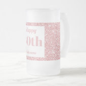 Hübsches personalisiertes Geburtstagsgläsergeschen Mattglas Bierglas (VorderseiteRechts)