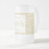 Hübsches personalisiertes Geburtstagsgläsergeschen Mattglas Bierglas (VorderseiteRechts)