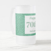 Hübsches personalisiertes Geburtstagsgläsergeschen Mattglas Bierglas (Vorderseite Links)