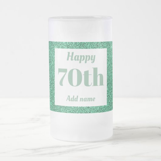 Hübsches personalisiertes Geburtstagsgläsergeschen Mattglas Bierglas (Mittel)