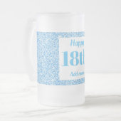 Hübsches personalisiertes Geburtstagsgläsergeschen Mattglas Bierglas (Vorderseite Links)