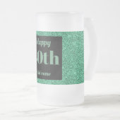 Hübsches personalisiertes Geburtstagsgläsergeschen Mattglas Bierglas (VorderseiteRechts)