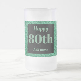 Hübsches personalisiertes Geburtstagsgläsergeschen Mattglas Bierglas