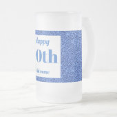 Hübsches personalisiertes Geburtstagsgläsergeschen Mattglas Bierglas (VorderseiteRechts)