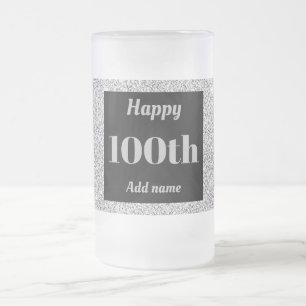 Hübsches personalisiertes Geburtstagsgläsergeschen Mattglas Bierglas
