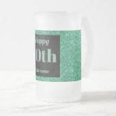 Hübsches personalisiertes Geburtstagsgläsergeschen Mattglas Bierglas (VorderseiteRechts)