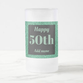 Hübsches personalisiertes Geburtstagsgläsergeschen Mattglas Bierglas