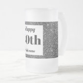 Hübsches personalisiertes Geburtstagsgläsergeschen Mattglas Bierglas (VorderseiteRechts)