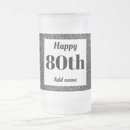 Hübsches personalisiertes Geburtstagsgläsergeschen Mattglas Bierglas (Mittel)