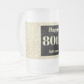 Hübsches personalisiertes Geburtstagsgläsergeschen Mattglas Bierglas (Vorderseite Links)