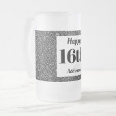 Hübsches personalisiertes Geburtstagsgläsergeschen Mattglas Bierglas (Vorderseite Links)