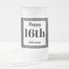 Hübsches personalisiertes Geburtstagsgläsergeschen Mattglas Bierglas