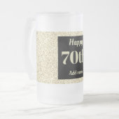 Hübsches personalisiertes Geburtstagsgläsergeschen Mattglas Bierglas (Vorderseite Links)