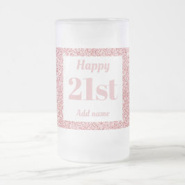 Hübsches personalisiertes Geburtstagsgläsergeschen Mattglas Bierglas