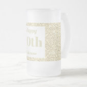 Hübsches personalisiertes Geburtstagsgläsergeschen Mattglas Bierglas (VorderseiteRechts)