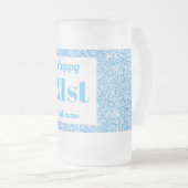 Hübsches personalisiertes Geburtstagsgläsergeschen Mattglas Bierglas (VorderseiteRechts)