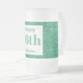 Hübsches personalisiertes Geburtstagsgläsergeschen Mattglas Bierglas (VorderseiteRechts)