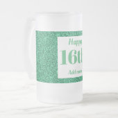 Hübsches personalisiertes Geburtstagsgläsergeschen Mattglas Bierglas (Vorderseite Links)