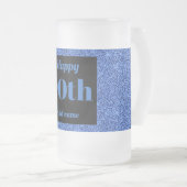 Hübsches personalisiertes Geburtstagsgläsergeschen Mattglas Bierglas (VorderseiteRechts)