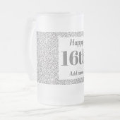 Hübsches personalisiertes Geburtstagsgläsergeschen Mattglas Bierglas (Vorderseite Links)