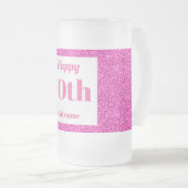 Hübsches personalisiertes Geburtstagsgläsergeschen Mattglas Bierglas (VorderseiteRechts)