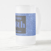 Hübsches personalisiertes Geburtstagsgläsergeschen Mattglas Bierglas (VorderseiteRechts)