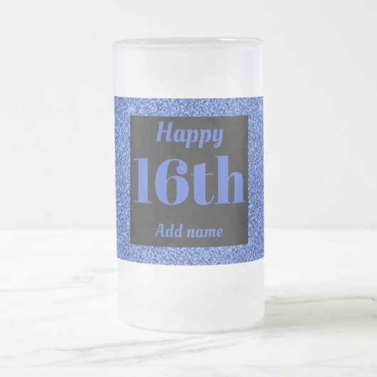 Hübsches personalisiertes Geburtstagsgläsergeschen Mattglas Bierglas (Mittel)