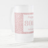 Hübsches personalisiertes Geburtstagsgläsergeschen Mattglas Bierglas (Vorderseite Links)