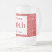 Hübsches personalisiertes Geburtstagsgläsergeschen Mattglas Bierglas (VorderseiteRechts)